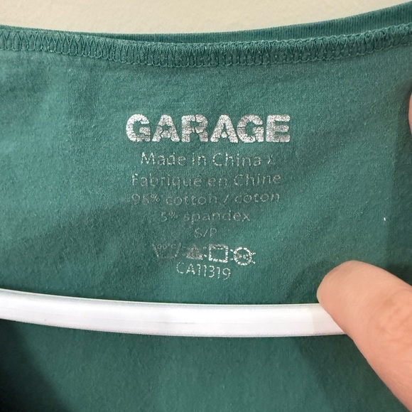 Garage Green Fitted Cap Sleeve Tee - Picture 2 of 2